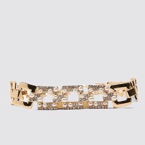 Zara sparkly pearl link belt